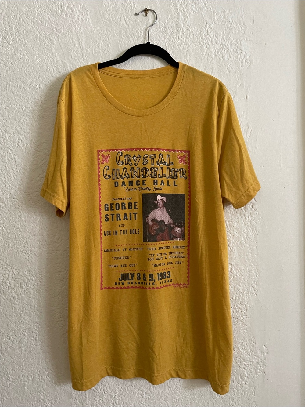 George Strait Vintage Poster T Shirt Tee XL